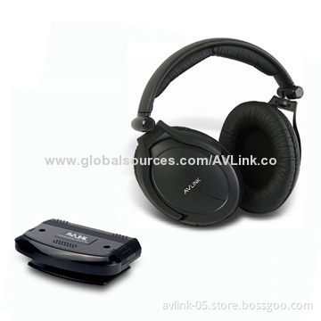 Headband RF Wireless Headphones with Transmitter, Up to 100 Meters Operating Distance